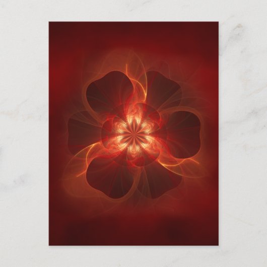 Brand fractal Art Briefkaart (Voorkant)