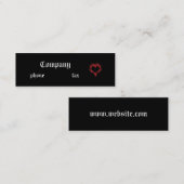 Brand Heart Black Gothic Visitekaartje (Voorkant / Achterkant)