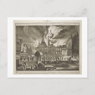 Brand in het oude stadhuis van Amsterdam, 17 juli Briefkaart
