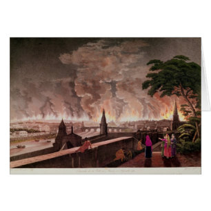 Brand in Moskou, september 1812. gegraveerd door