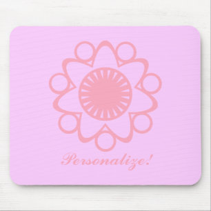 Brand met Life Flower Mousepad, roze Muismat