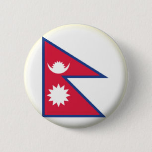 BRAND NIEUW!! - NEPAL PIN BACK BADGE RONDE BUTTON 5,7 CM