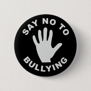 BRAND NIEUW!! - ZEG NEEN OP BULLYING BADGE RONDE BUTTON 5,7 CM