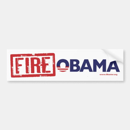 Brand Obama Bumpersticker (Voorkant)