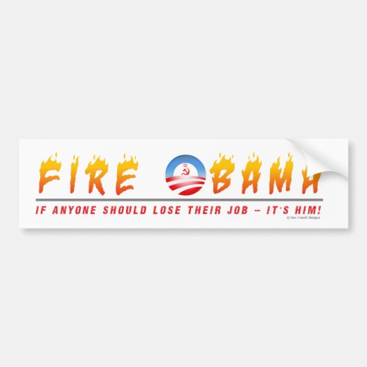 Brand Obama Bumpersticker (Voorkant)