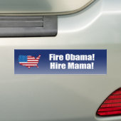 Brand Obama. Hire Mama. Bumpersticker (Op auto)