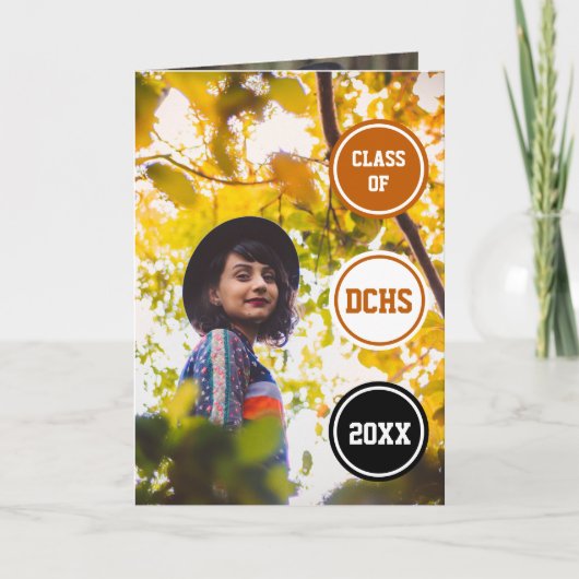 Brand Oranje cirkels Foto Afstuderen (Voorkant)