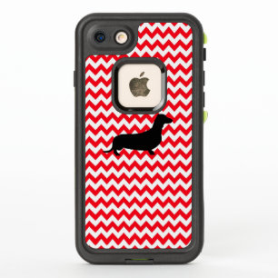 Brand Rood Chevron met Dachshund