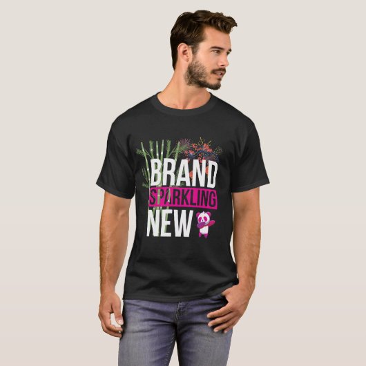 Brand Sparkling New Pink Panda T-shirt (Voorkant volledig)
