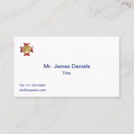 Brandafdeling 2 Aangepaste bule Visitekaartje