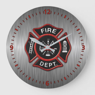 Brandafdeling Badge Red Grote Klok