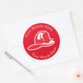Brandafdeling Helmut Aangepaste Sticker (Envelop)