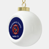Brandafdeling Logo - Aangepast Keramische Bal Ornament (Rechts)