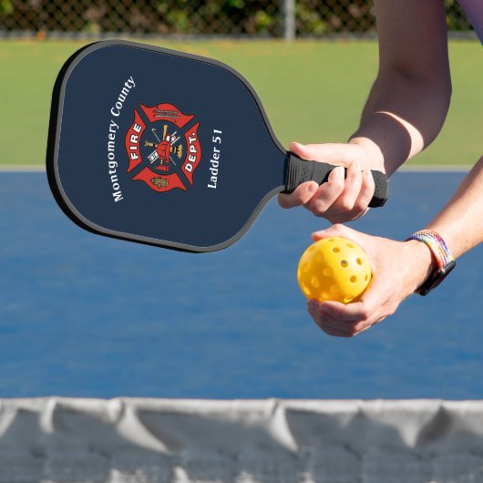Brandafdeling Logo - Aangepast Pickleball Paddle (Insitu)