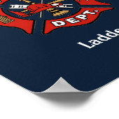 Brandafdeling Logo - Aangepast Poster (Hoek)