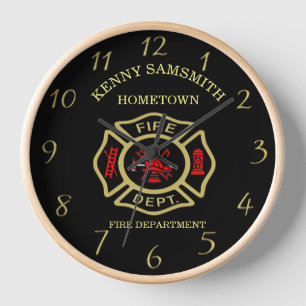 Brandafdeling logo Black en Gold Badge