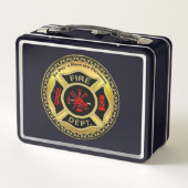 Brandafdeling logo Black en Gold Badge (Achterkant)