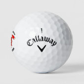 Brandafdeling logo Gold en rode badge Golfballen (Logo)
