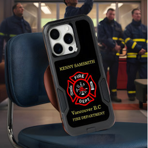 Brandafdeling logo, zwarte en rode badge