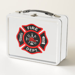 Brandafdeling logo, zwarte en rode badge