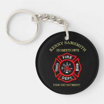 Brandafdeling logo, zwarte en rode badge