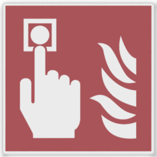 Brandalarm Button veiligheidsbord Sticker
