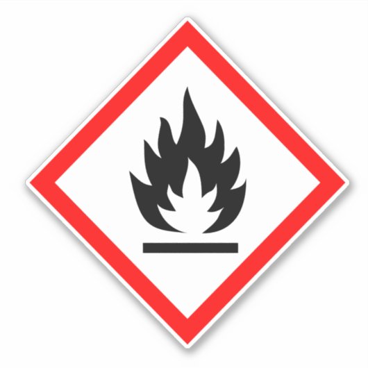 Brandbare COSHH Sticker (Voorkant)