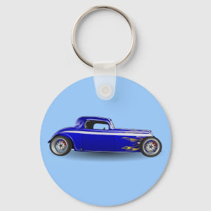 Brandbare hotrod sleutelhanger