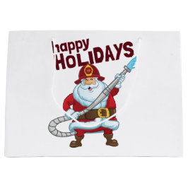 Brandbestrijding Kerstman Kerstman Brandweerman Groot Cadeauzakje