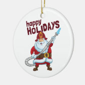 Brandbestrijding Kerstman Kerstman Brandweerman Keramisch Ornament (Links)