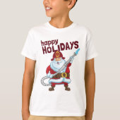 Brandbestrijding Kerstman Kerstman Brandweerman T-shirt (Voorkant)