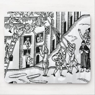 Brandbestrijding tijdens de Grote Brand in Londen Muismat