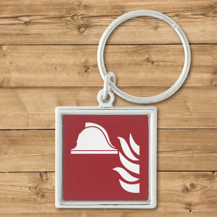 brandbestrijdingshelm veiligheidsbord sleutelhanger