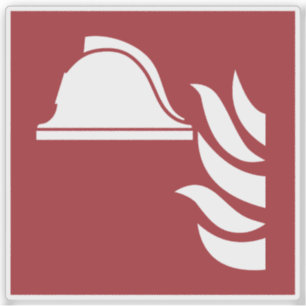 brandbestrijdingshelm veiligheidsbord sticker