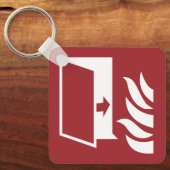 Brandbeveiliging Deur Veiligheid Teken Sleutelhanger (Voorkant)