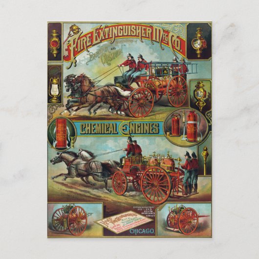 brandblusapparaat Adverteren Briefkaart (Voorkant)