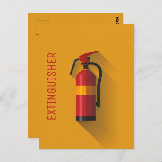 brandblusapparaat briefkaart (Voorkant / Achterkant)