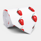 Brandblusapparaat op wit stropdas (Opgerold)