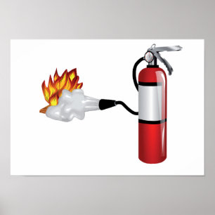 Brandblusapparaat Uitsluiten Poster
