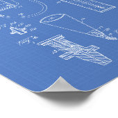 Brandblusser 1930 Patent Art - Blauwdruk Poster (Hoek)