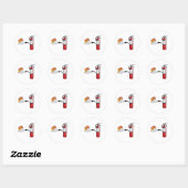 Brandblusser die brandblusapparaten uitzetten Stic Ronde Sticker (Vel)