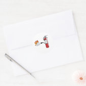 Brandblusser die brandblusapparaten uitzetten Stic Ronde Sticker (Envelop)