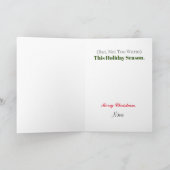 Brandblusser kerstkaart kaart (Binnen)