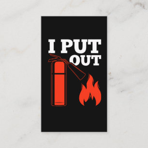 Brandblusser vuurman Funny Firefighter Quote Visitekaartje