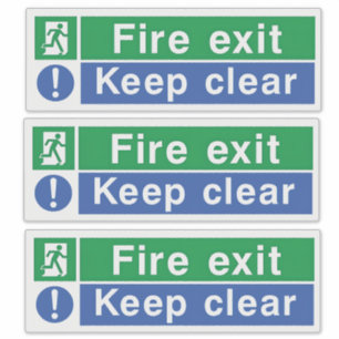 Branddeur gesloten houden sticker