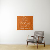 Brande Oranje Boho Wedding Backdrop Receptie Prop Wandkleed (In Situ (horizontaal))