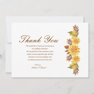 Brande Oranje bruiloft Dank je Bedankkaart