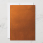 Brande Oranje Typografie Rustic Autumn Wedding Kaart (Achterkant)