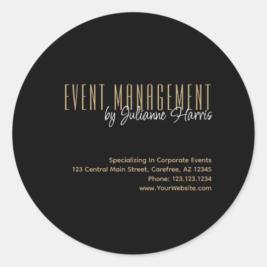 Branded Business Event Management Sticker (Voorkant)