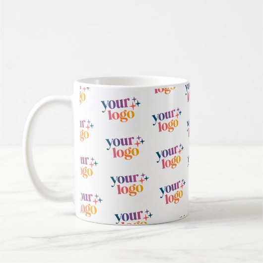 Branded Business Logo Pattern Mug (Gauche)